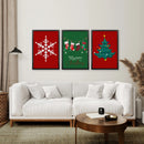 Modern Xmas Holiday Decor Nursery Wall Art Prints by Wall Art Set