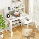 Home Office Computer Desk with Storage Shelves and Drawer Ideal for Working and Studying by LJGDeals