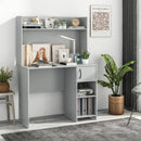 Home Office Desk with Raised Display Shelf and 2 Open Shelves by LJGDeals