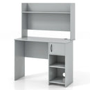 Home Office Desk with Raised Display Shelf and 2 Open Shelves by LJGDeals