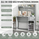 Home Office Desk with Raised Display Shelf and 2 Open Shelves by LJGDeals