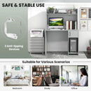 Home Office Desk with Raised Display Shelf and 2 Open Shelves by LJGDeals