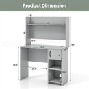Home Office Desk with Raised Display Shelf and 2 Open Shelves by LJGDeals