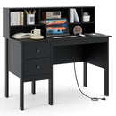 48 Inch Computer Desk with Drawers Power Outlets by LJGDeals