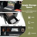 48 Inch Computer Desk with Drawers Power Outlets by LJGDeals