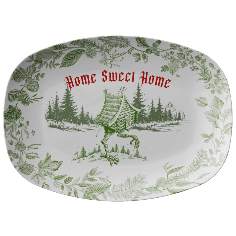 "Home Sweet Home" Baba Yaga's Hut 10x14 Serving Platter
