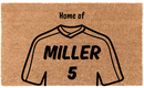 Personalized Jersey Print Coir Mat