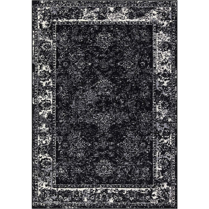 Homeward Collection Non-Skid Area Rug | 5X7 Ft. | Black