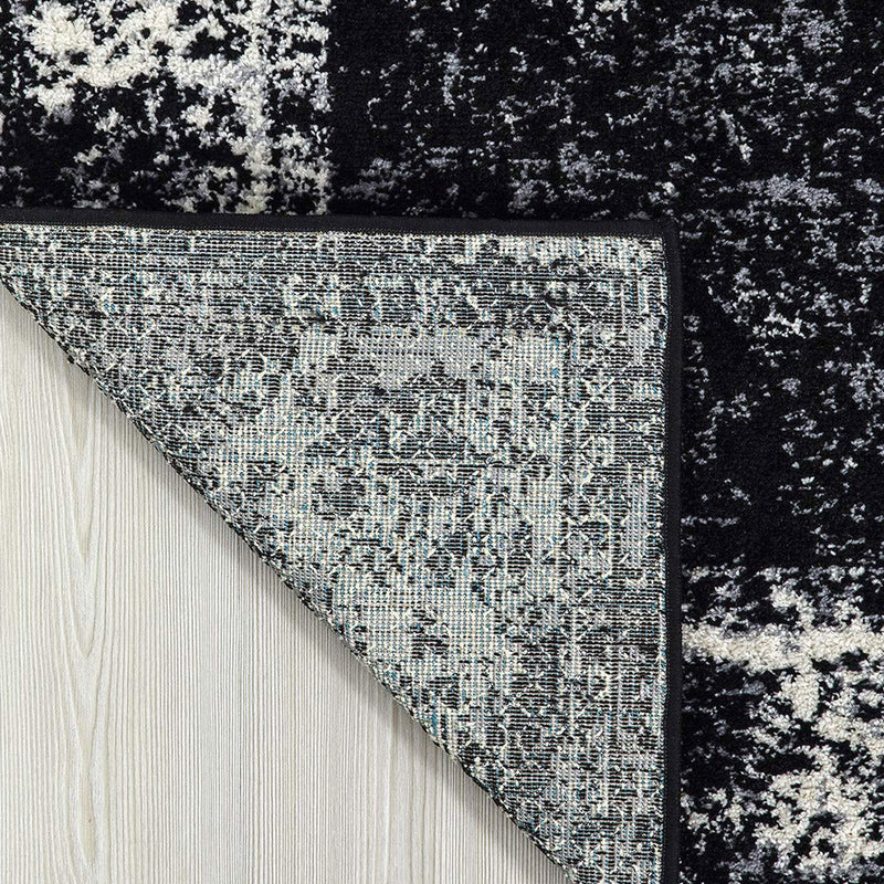 Homeward Collection Non-Skid Area Rug | 5X7 Ft. | Black