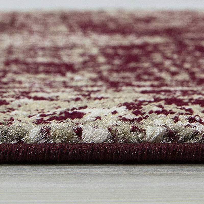 Homeward Collection Non-Skid Area Rug | 5X7 Ft. | Maroon - Beige
