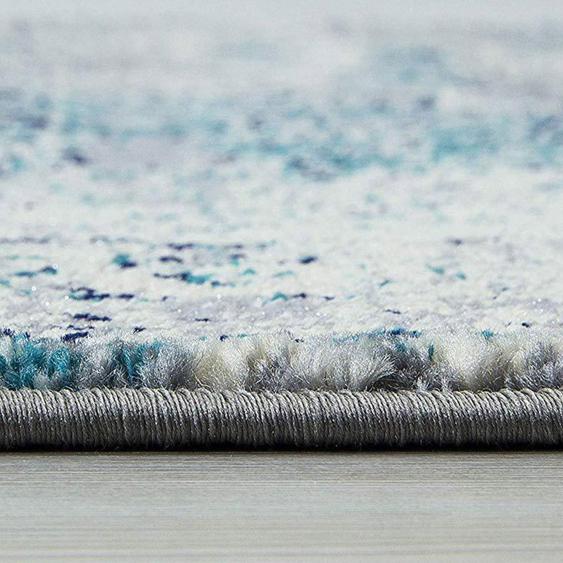 Homeward Collection Non-Skid Area Rug | 5X7 Ft. | Navy - White