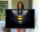 Honey Gold Lips and Black Woman Photograph Canvas, Black by MyGreatCanvas | Canvas Wall Art Prints | Photo Prints & Wall Decor