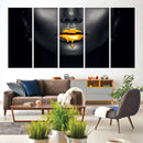 Honey Gold Lips and Black Woman Photograph Canvas, Black