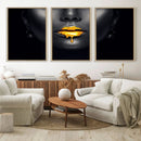 Honey Gold Lips and Black Woman Photograph Canvas, Black by MyGreatCanvas | Canvas Wall Art Prints | Photo Prints & Wall Decor