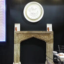 Honey Onyx Translucent Natural Stone Fireplace Surround Hand-Carved French Villa 57x52