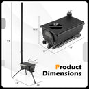 Hot Tent Stove with Chimney Pipes and Foldable Legs for Outdoor Heating by LJGDeals