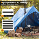 Hot Tent Stove with Chimney Pipes and Foldable Legs for Outdoor Heating by LJGDeals