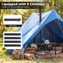 Hot Tent Stove with Chimney Pipes and Foldable Legs for Outdoor Heating by DirectDeals