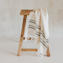 Haley Turkish Cotton + Bamboo Hand Towel - Two Stripe by Sweet Water Decor