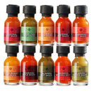 Gourmet Hot Sauce Sampler Gift Set of 10, Flavors Include Habanero
