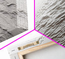 Triptych Framed Canvas Print Wall Art Set of 3 White Textured Effect Abstract Prints Modern Minimalist Wall Art Neutral Decor Impasto Effect
