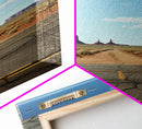 Historic Route 66 Photography 3 Piece Print, Framed Canvas Art, Blue Skies Over Arizona Route 66 Wall Decor, Wall Art