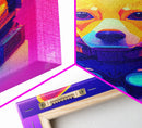 Cyberpunk Corgi Portrait, Futuristic Corgi, Framed Canvas Print, Ready To Hang Framed Wall Art, Living Room Wall Hanging