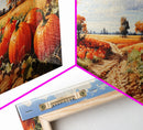 Fall Wall Art, Pumpkin Decor, Nature Wall Art, Canvas Print, Wall Hanging, Panoramic Art, Farmhouse Art, Country Home Decor, Kitchen Prints