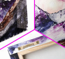 Framed Canvas Print of Majestic Mountain Landscape | Vibrant Hues | Watercolor Painting | Ready-to-Hang | Home Decor