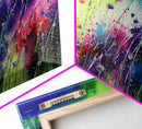 Framed Canvas Print of Colorful Wild Flower Field - Gallery-Wrapped Artwork - Ready to Hang - High Quality Artwork - Panoramic Art