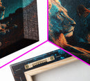 Boss Couple, Lion Art, Framed Canvas Print
