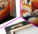 Sleeping fox Framed Canvas Wall Art, Canvas Print Decor for Home & Office Decoration Canvas Ready to Hang