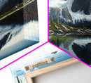 Pine Tree Forest, Winter Art, Framed Canvas Print, framed wall art, living room above sofa art
