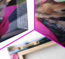 Pomeranian Wall Print, Dog Wall Art, Dog With Shades, Pink Jacket, Funny Wall Art, Framed Wall Art, Framed Canvas, Wall Print, Wall Canvas
