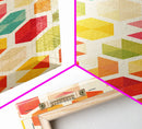 Hexagon Art, Mid Century Art Print, Framed Modern Art, Geometric Art, Mid Century Modern Wall Art, Colorful Art, MCM Style Canvas Art