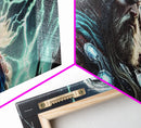 Thor God of Thunder, Framed Canvas Print, Norse Mythology Art,  Fantasy Art