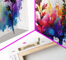 Wild Flowers Wall Art, Native Texan Flowers, Mother's Day, Framed Canvas Print, Watercolor Painting Print, Wall Decor, Living Room, Mom Gift