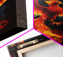 Phoenix Print on Canvas , Floating Frame, Modern Wall Art, Extra Large Canvas Wall Art, Rebirth and Renewal