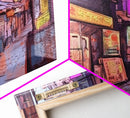 Tokyo Newspaper Kiosk - Downtown Tokyo In the 80s - Framed Canvas Print - Outrun Style Decor - Wall Art