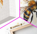 Honey Bee Wall Art, Insect Art, Nature Wall Art, Minimalist Art, Panoramic Wall Decor, Canvas Print, Wall Art, Framed Canvas Art