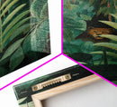 Tropical Botanical Wall Art, Framed Canvas Print or Poster Art, Maximalist Art, Jungle Print, Africa Art, Emerald Green Living Room Decor