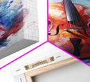 Galaxy Cello Studio Decor Gift, Banjo Wall Art Canvas Print, Stringed Instruments, Cello Art, Banjo Poster Print, Cello Gifts, Musical Art