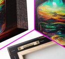 Miniature world in a bottle poster print, high fantasy wall art, magical wall art