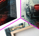 Cool Supercar Art, Framed Canvas Print, Cyberpunk Sportscar Painting, Futuristic Supercar Painting, Man Cave Decor, Gift For Him, Car Guy