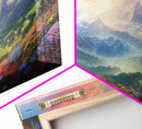 Mountain Painting Canvas Print, Colorful Art, Mountain Art, Landscape Painting, Mountain Wall Art, Nature Painting, Mountain Art Print