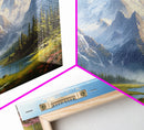 Mount Rainier, Gallery Wall Art, Framed Canvas Print, Original Oil Painting Reproduction Print, Landscape Art, Guest Room Decor
