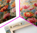 Tulip Field Wall Art, Flower Wall Print, Colorful Art, Butterfly Art, Canvas Print, Wall Art, Vertical Print, Birthday Gift, House Wall Art