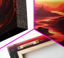 Sunset Wall Art, Fantasy Artwork, River Wall Print, Landscape Wall Art, Canvas Print, Wall Art, Vertical Art, Ranch Decor, Farmhouse Art