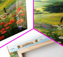 Countryside Wall Art, Wildflowers Wall Art, Meadow Wall Print, Canvas Print, Wall Art, Vertical Art, Country Wall Art, Landscape Art