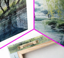 Trees Wall Art, Lake Wall Art, Canvas Print, Wall Art, Vertical Art, Landscape Art Print, Gift For Couples, Office Prints, Country Home Art
